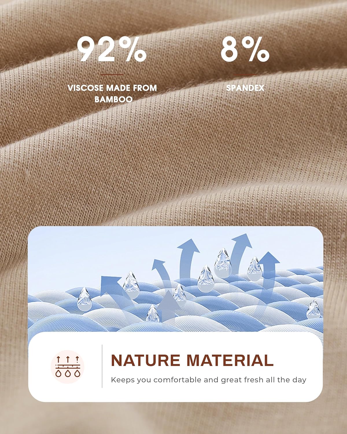 BAMBOO COOL Women's Underwear Briefs for Women Lightweight Ladies Panties Moisture-Wicking Stretchy Soft Breathable 5-pack - Image 3