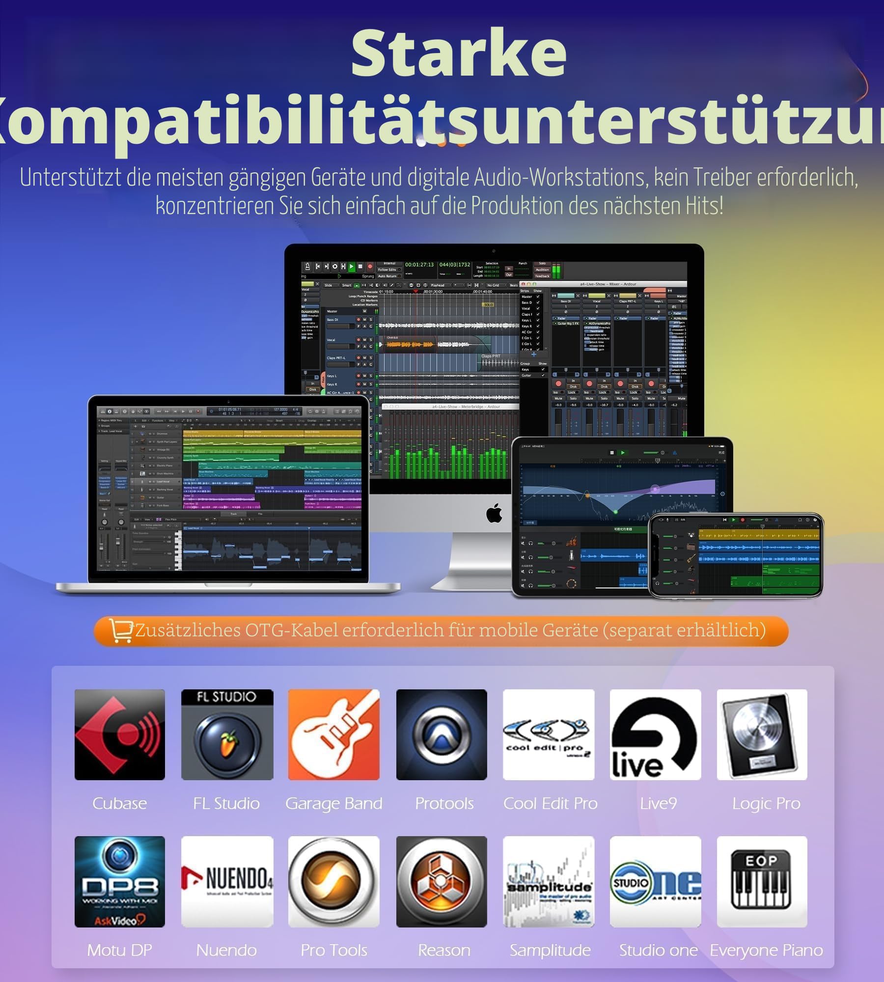 Synido MIDI Pad Controller Beat Maker Machine für Musikproduktion, TempoPAD Tragbares USB MIDI Beat Pad für Anfänger mit robuster Tragetasche, Hintergrundbeleuchtetes Schlagzeug-Pad, 4 zuweisbare