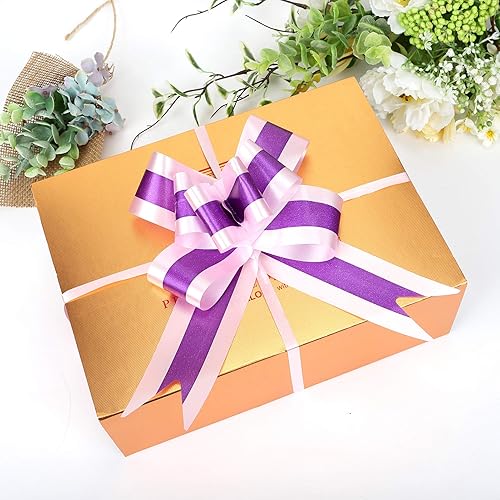 Miniatura 5 de 10 lazos grandes para envolver lazos con cinta para regalo de Navidad, boda, cestas de regalo, fiestas, bolsas de cumpleaños, decoraciones de