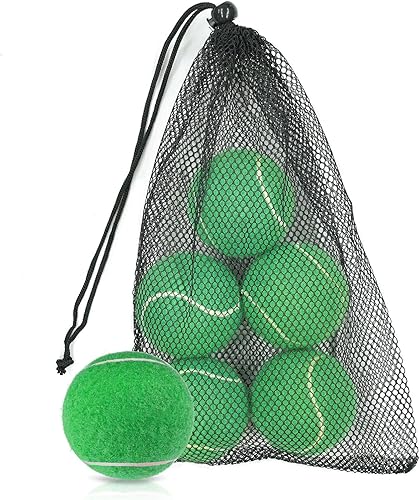 Miniatura 2 de Pelotas de tenis, 6 pelotas de tenis de entrenamiento, vienen con bolsa de malla para un fácil transporte, práctica de alta elasticidad para