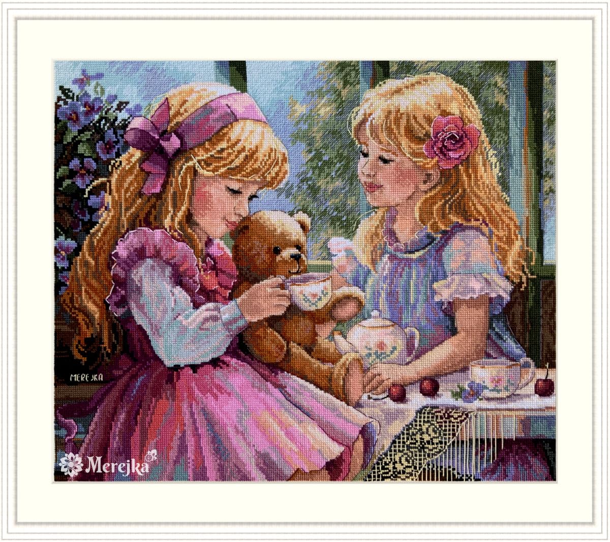 Merejka Counted Cross Stitch Kit The Teaparty