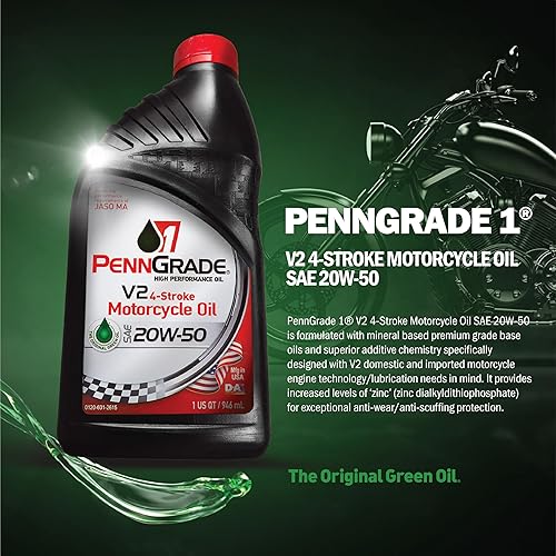 Miniatura 2 de 71576, V2 Aceite de motocicleta de 4 tiempos SAE 20W-50, 12 cuartos de galón