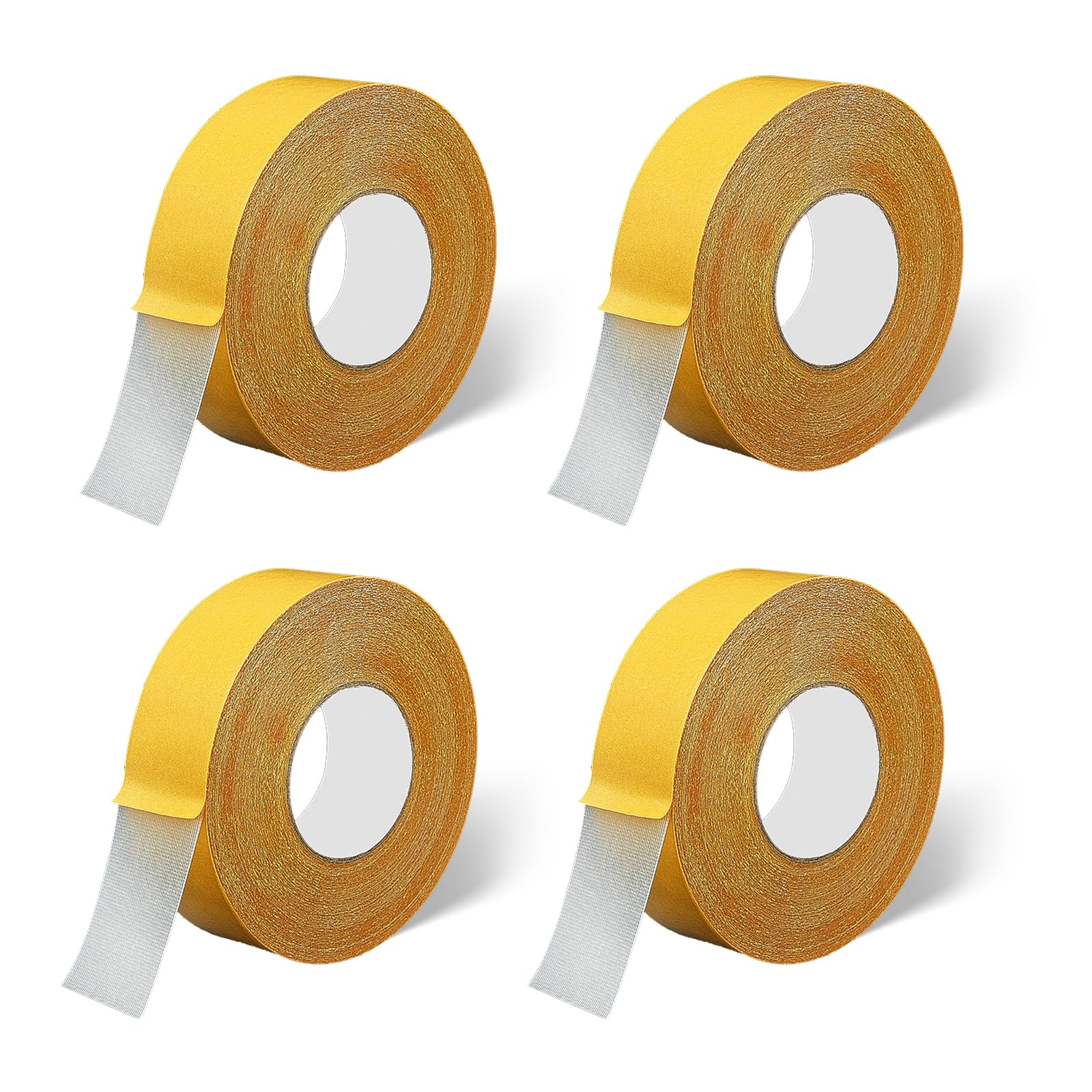 NYOSLB 4 Roll Double Sided Fabric Tape 10m, Double Sided Tape Heavy Duty High Stickiness Multifunctional Clear for Fixing Carpet Rug Cushion Poster DIY Crafts
