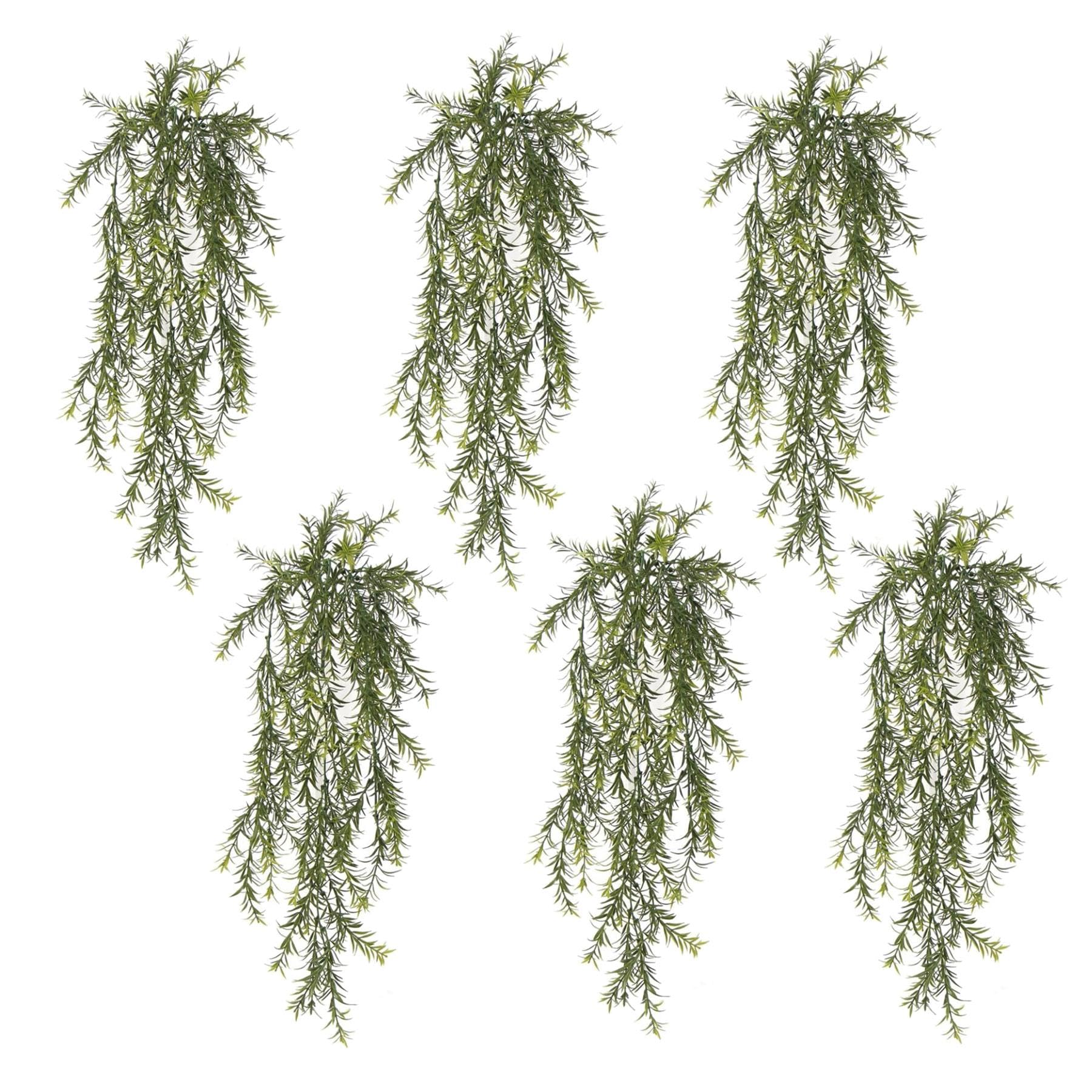 Leaf 6 X 78Cm Spider Fern Artificial Hanging Plants Multipacks Fire Resistant Uv Resistant,