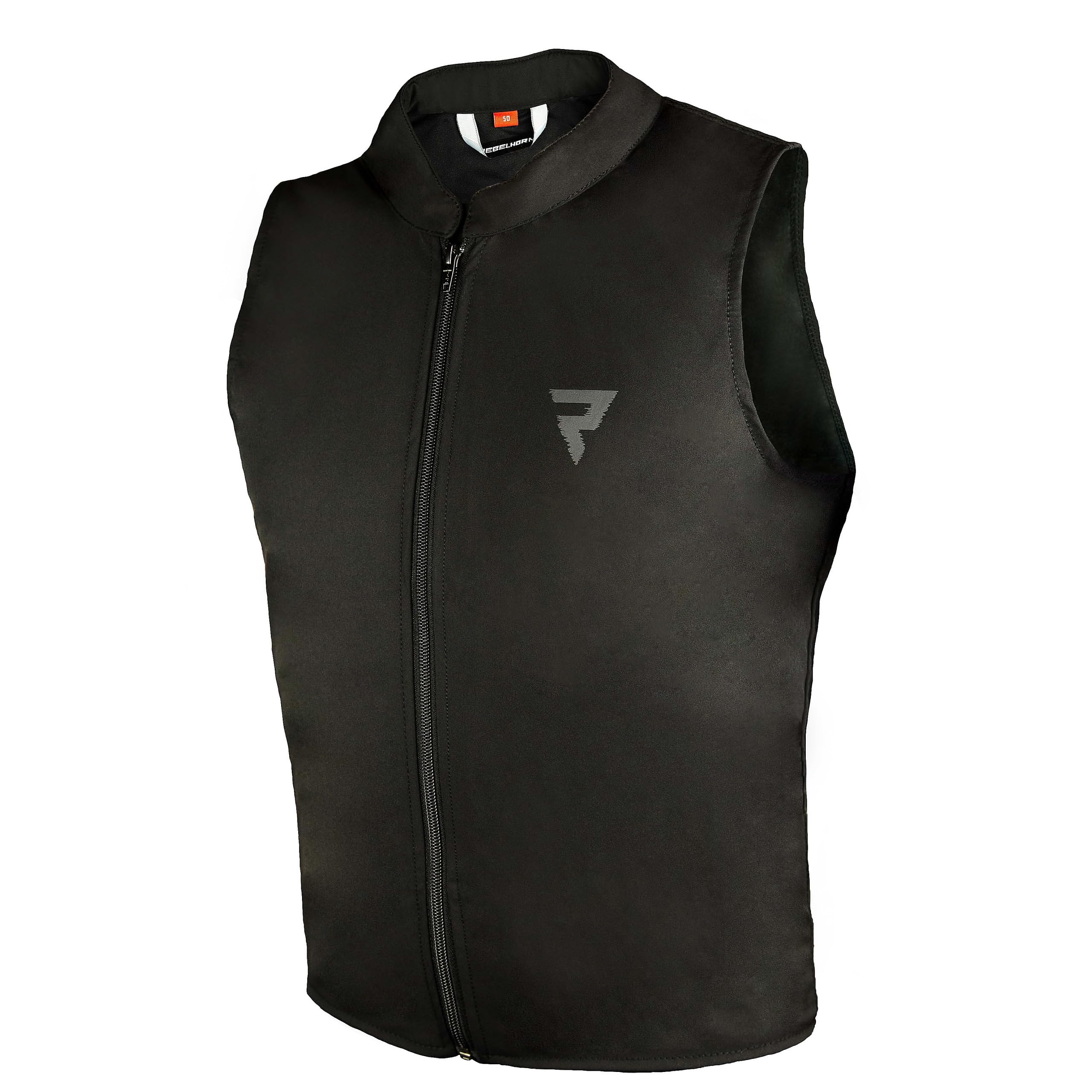 REBELHORN Vandal Motorradjacke Herren | Rindsleder | Ellbogen und Schulterprotektoren Stufe 2 | Schulterschieber | Softshell In&Out Weste | Perforierte Belüftungspaneele | Größen bis 62