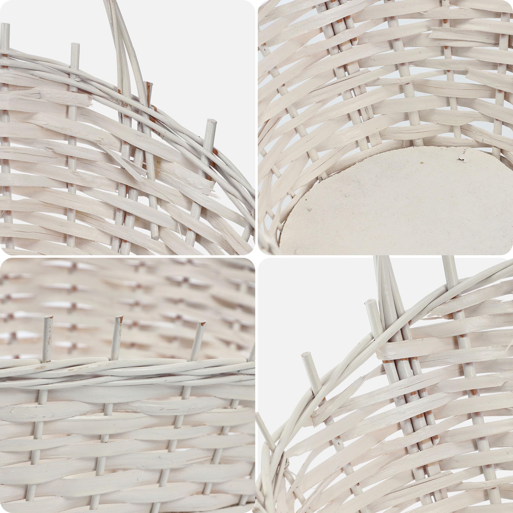 KADAX Panier cadeau universel en osier tressé de qualité supérieure - Panier de rangement tressé - Panier de présentation (blanc, petit)