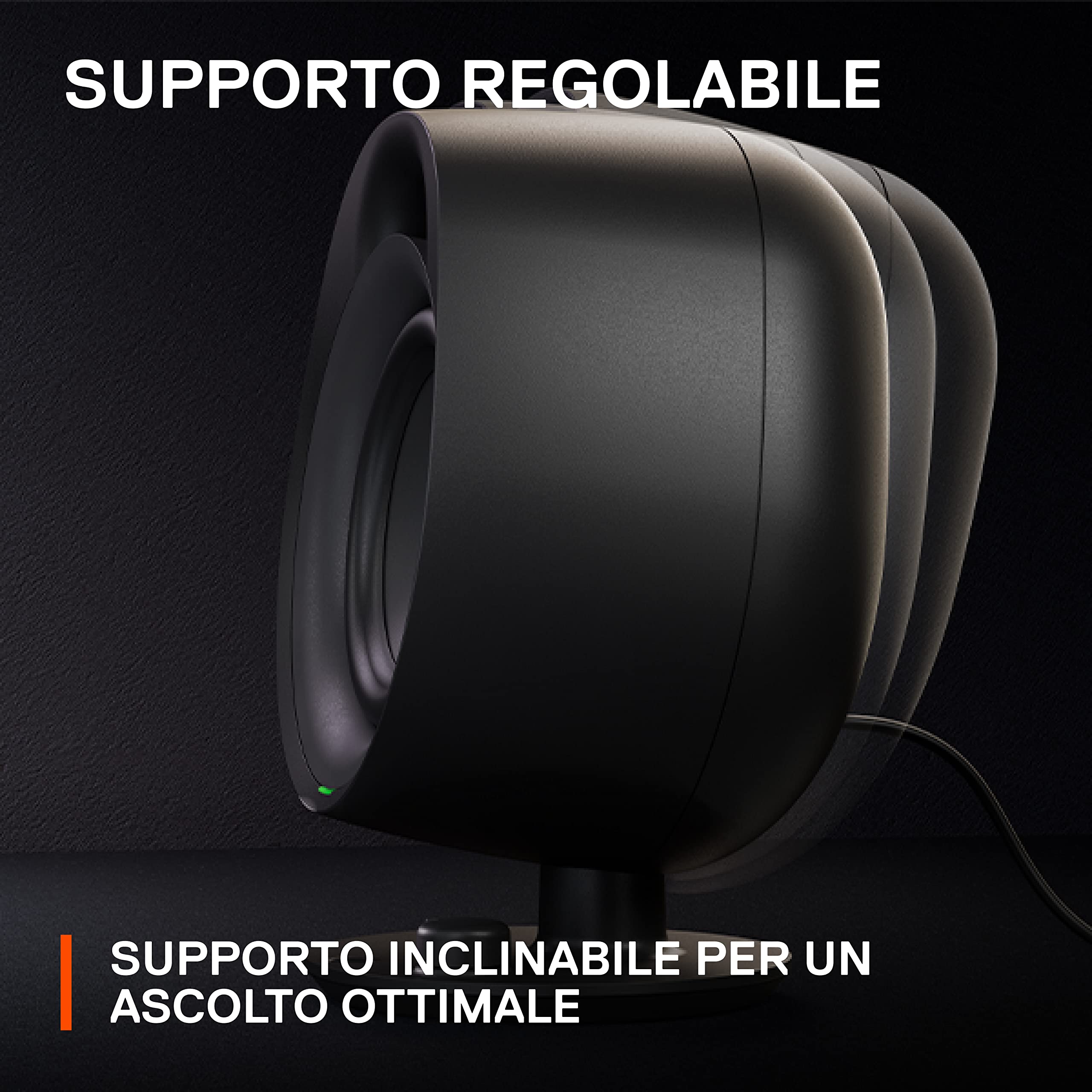 SteelSeries Arena 3 - Altoparlanti da gioco full-range 2.0 - Audio coinvolgente - Comandi sull’altoparlante - Driver da 4" - Con cavo e Bluetooth - Aux da 3,5 mm - PC, Mac, Mobile