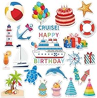 Vista 1 de JULMELON Decoraciones Magnéticas para Puerta de Crucero, 22 piezas Divertidos Imanes Magnéticos Reutilizables de Cumpleaños para Puerta de Camarote