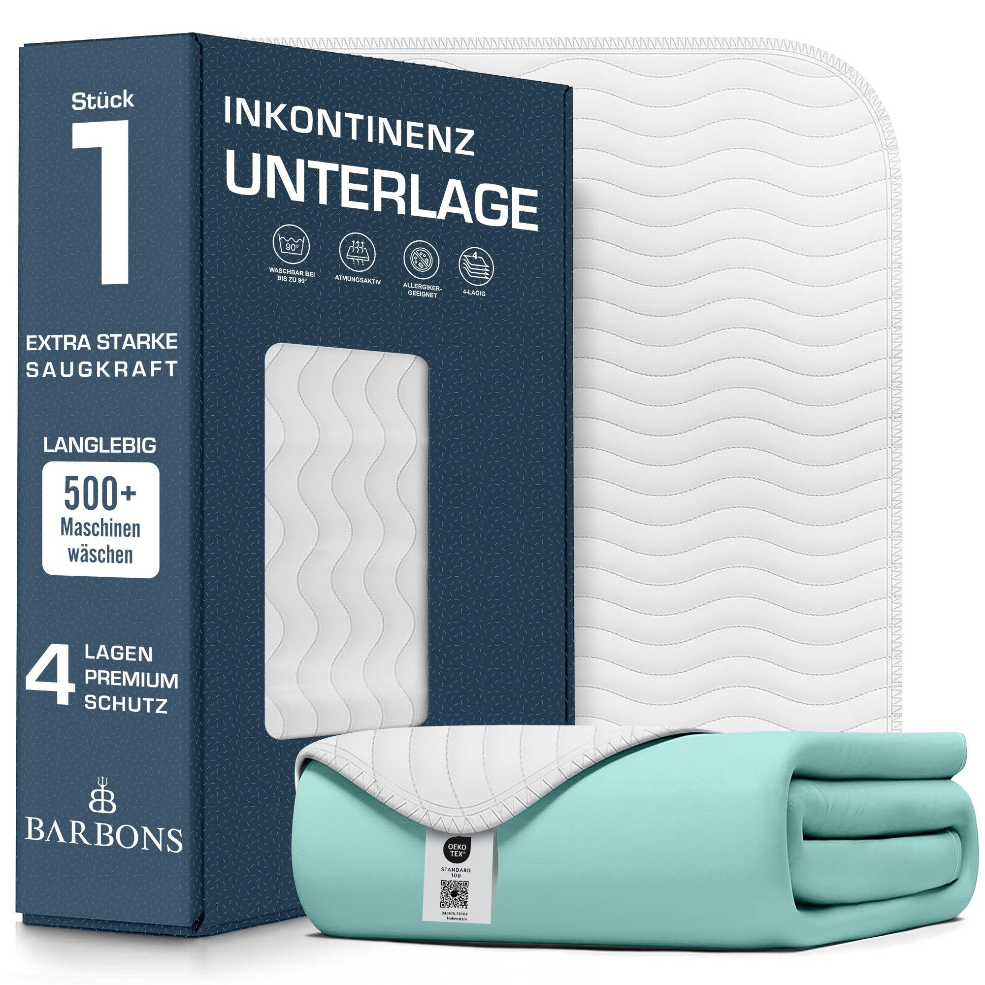 Barbons Baby Matratzenschutz - wasserdicht sowie eine inkontinenzauflage für Baby/Kinder, Matratzenschutz, inkontinenzunterlage waschbar