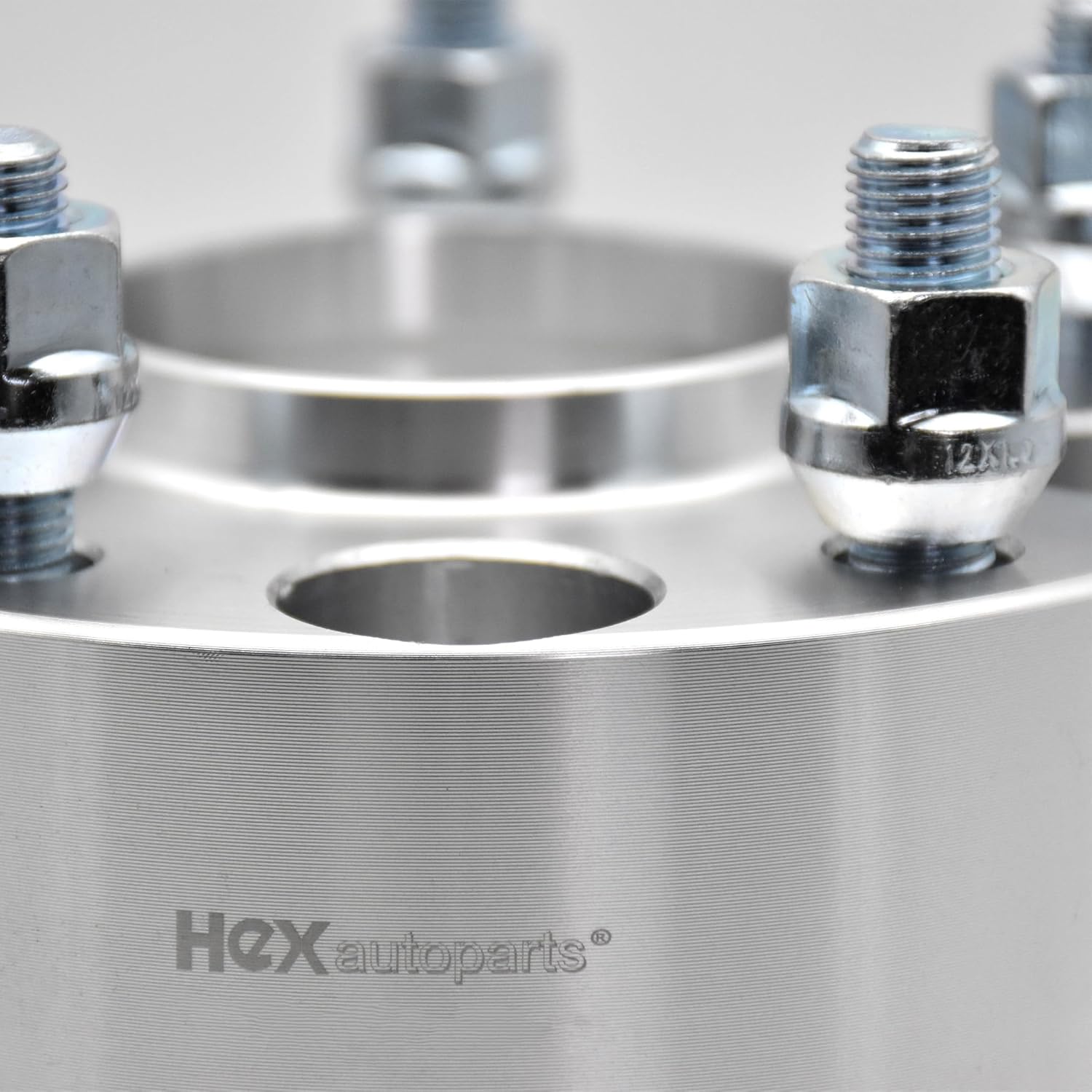 Hex Autoparts 2" 5x5.5 to 5x5.5 Hubcentric Wheel Spacers Adapters 9/16 Studs compatible with Dodge Ram 1500 2002-2010, Durango 2004-2009, Dakota 2005-2010, Raider Chrysler Aspen 2007-2009 (Silver)