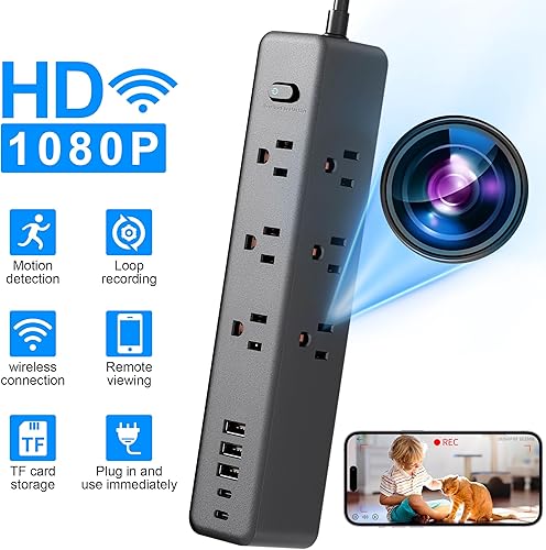 Miniatura 2 de Cámara oculta inalámbrica en miniatura - Mini cámara Wi-Fi de seguridad - Monitoreo de bebés y mascotas - Detección de movimiento - Visualización de