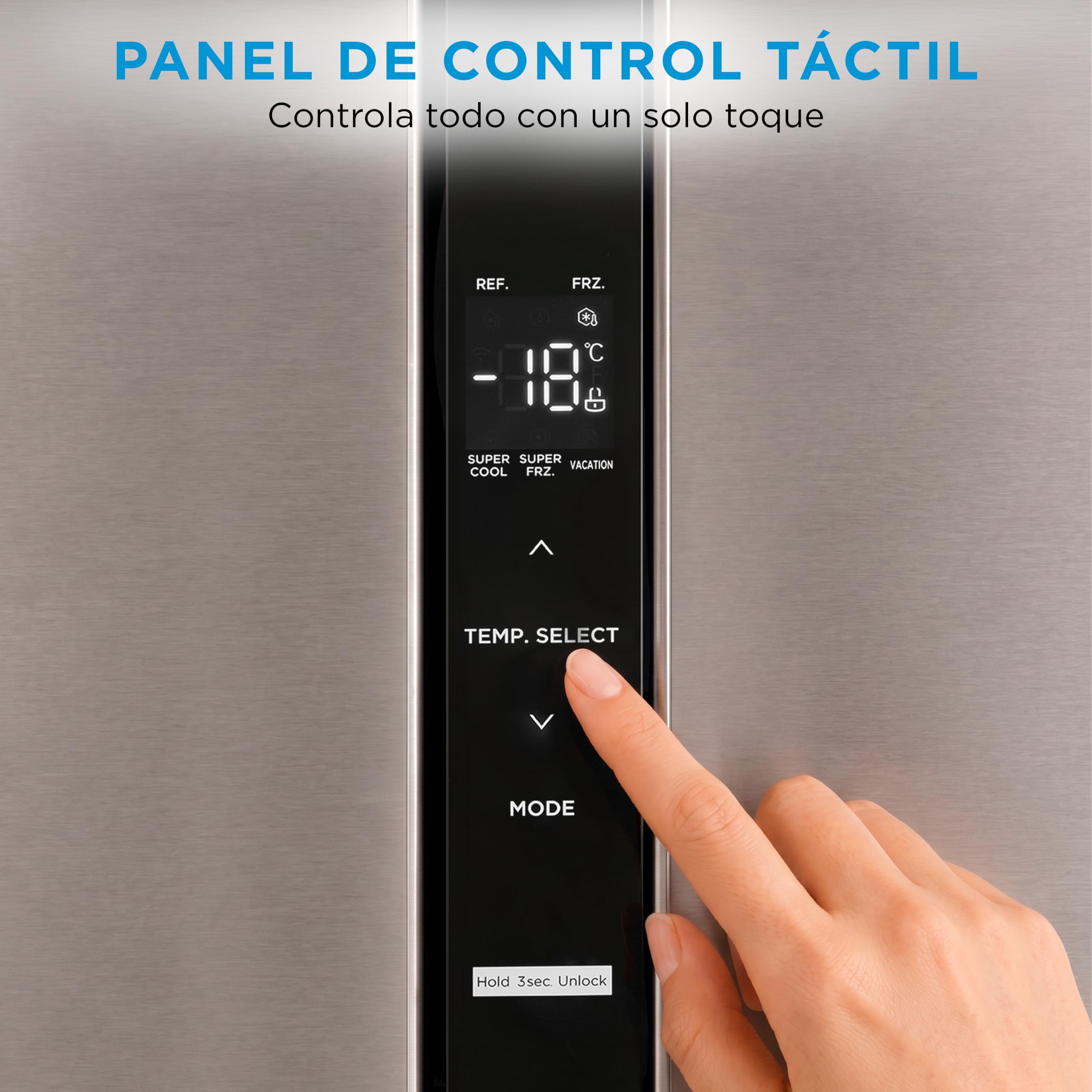 MIDEA Frigorifico Americano No Frost, 548L, 176 x 89,7 cm, Motor inverter | Nevera Americana con Congelador, Silencioso 35 db,Panel táctil, Multi air flow, Bajo consumo, Frigorifico combinado 3 modos