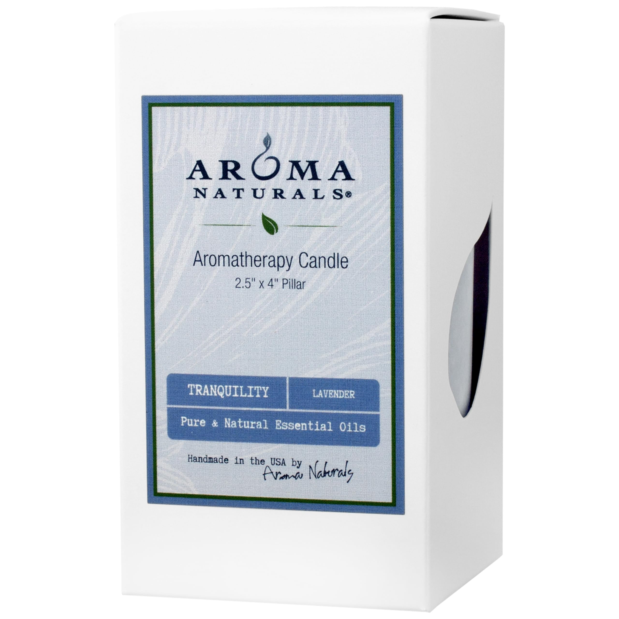 Aroma Naturals Stumpenkerze mit ätherischem Öl, 6,3 x 10,2 cm, Lavendel, 325 ml