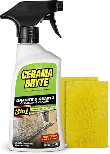 Miniatura 2 de Cerama Bryte Desinfectante de granito y cuarzo para limpiar y brillar diariamente de forma segura, también para usar en mármol esteatita cuarzo,