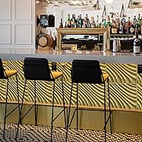 Vista 5 de STICKGOO Paneles de pared con diseño ondulado para decoración de pared interior, paneles 3D texturizados de PVC dorado cepillado profundo, paneles