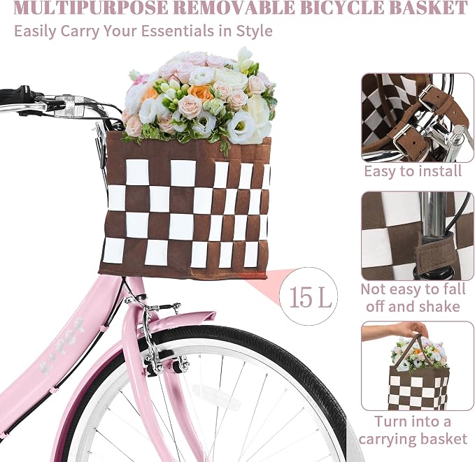 Bicicleta playera plegable para mujer 24 pulg 7 velocidades miniatura 3