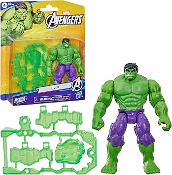 Marvel Avengers ActionVerse Hulk Action Figure & Accessories, 4.5-Inch (11.4 CM) Super Hero Toys & Figures for Kids, Ages 4+