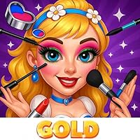 Doll Dress Up & Makeup Games for Girls – Princess Fashion Makeover Salon Stylist - Gold