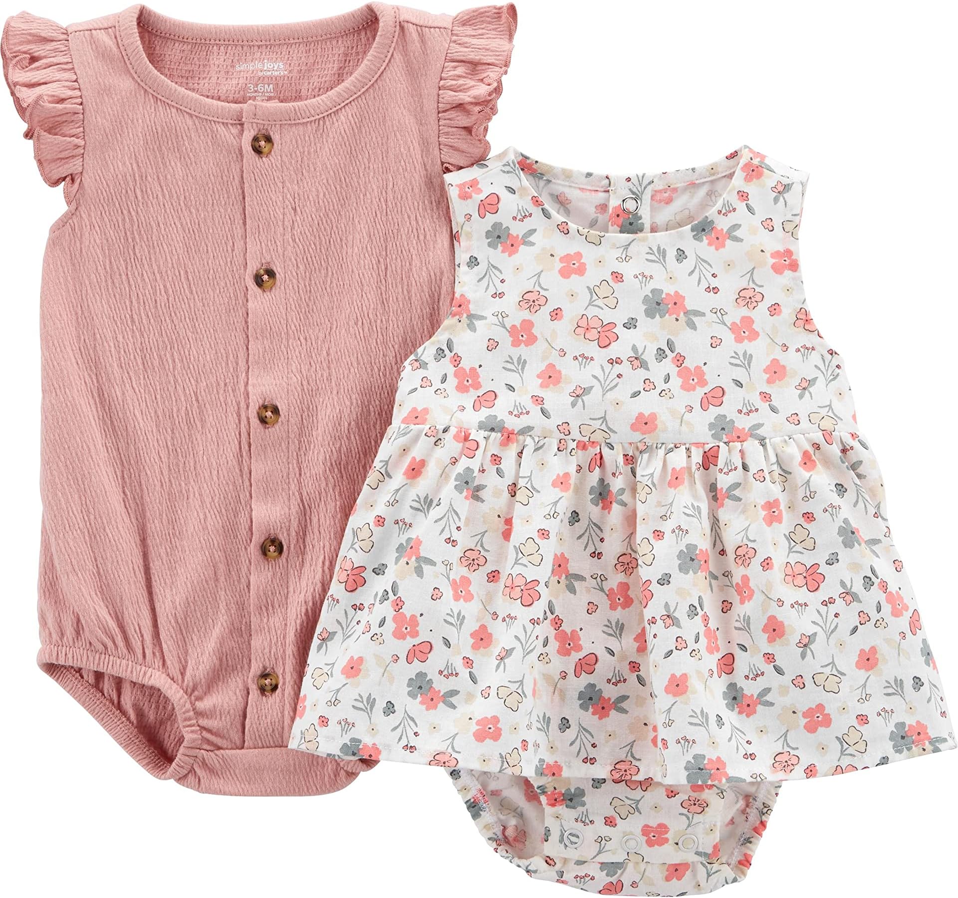 Baby Girls' 2-pack Sleeveless Rompers