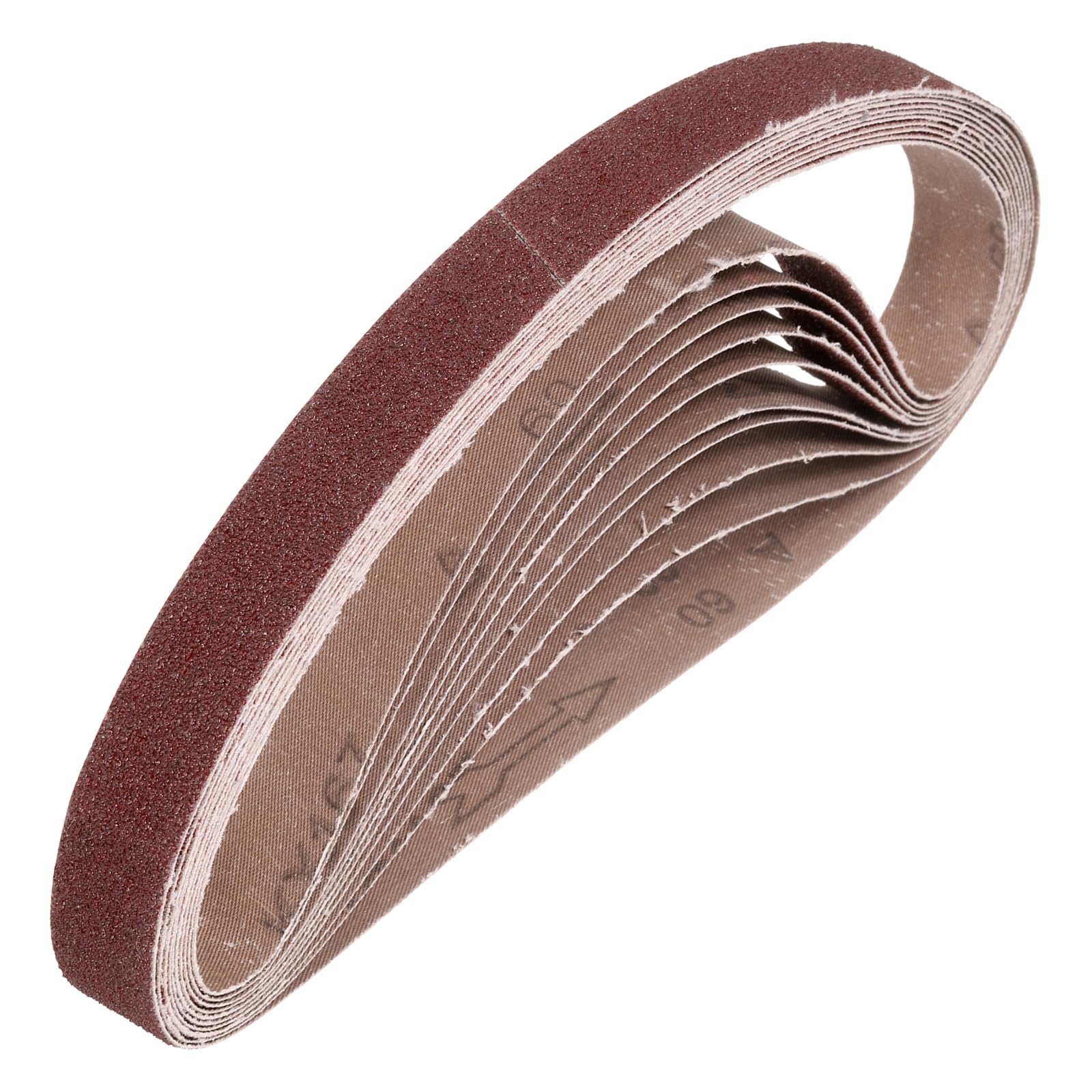 HARFINGTON 1.2 x 13 Inch Sanding Belts, 10 Pcs 60 Grits Aluminum Oxide Abrasive Belt Sander File Belt for Woodworking, Metal Polishing, Knife
