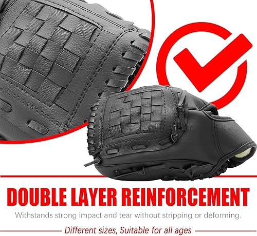 Miniatura 4 de Guante de béisbol, guante de sóftbol, guante de atrapador, cómodo guante de sóftbol y béisbol para niños, jóvenes, adultos, deportes y béisbol