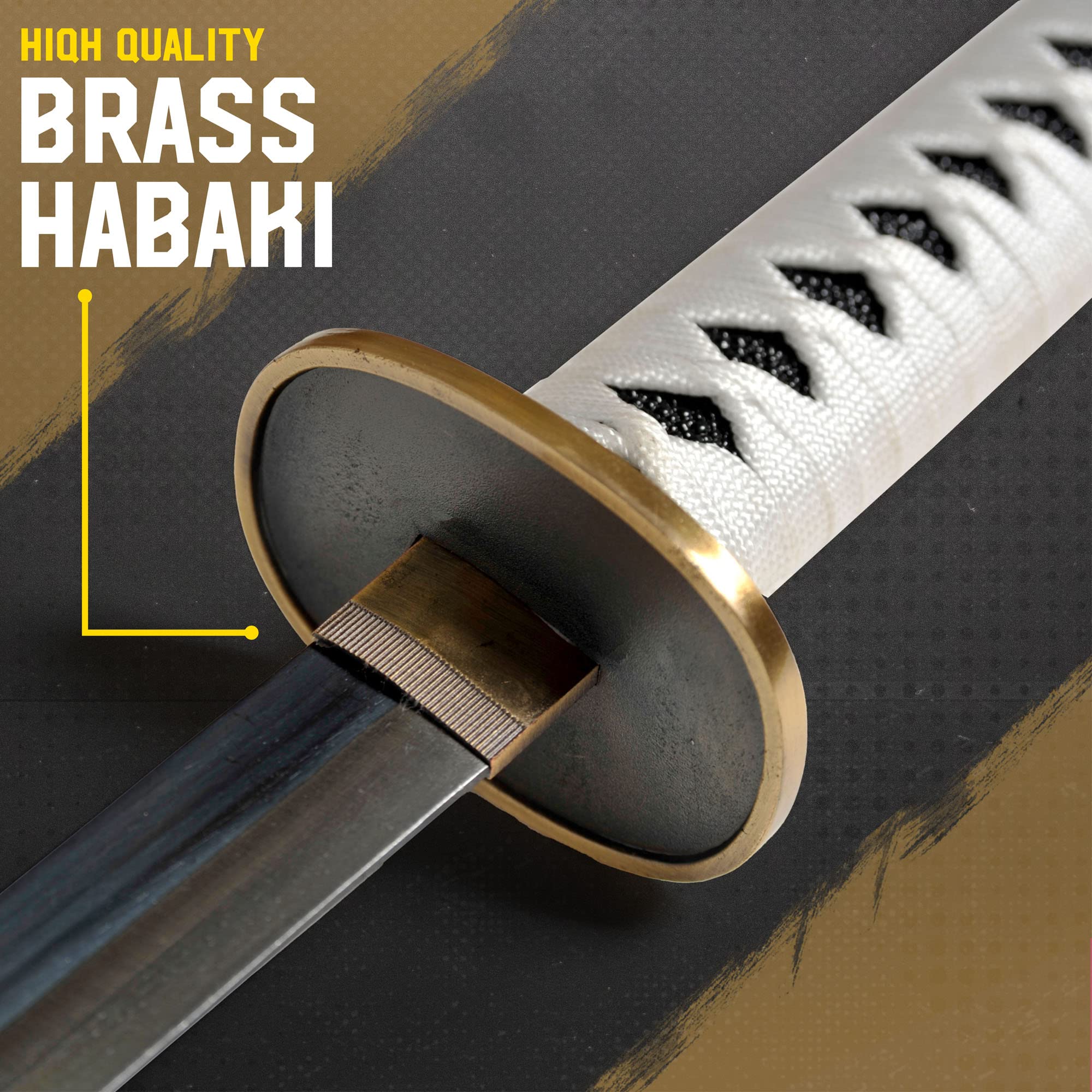 One Piece Katana Replik Scheide – Stahlversion | Stahlklinge, Metall-Tsuba, Holzgriff | Sammlerstück & Wanddeko für One Piece Fans & Anime-Sammler
