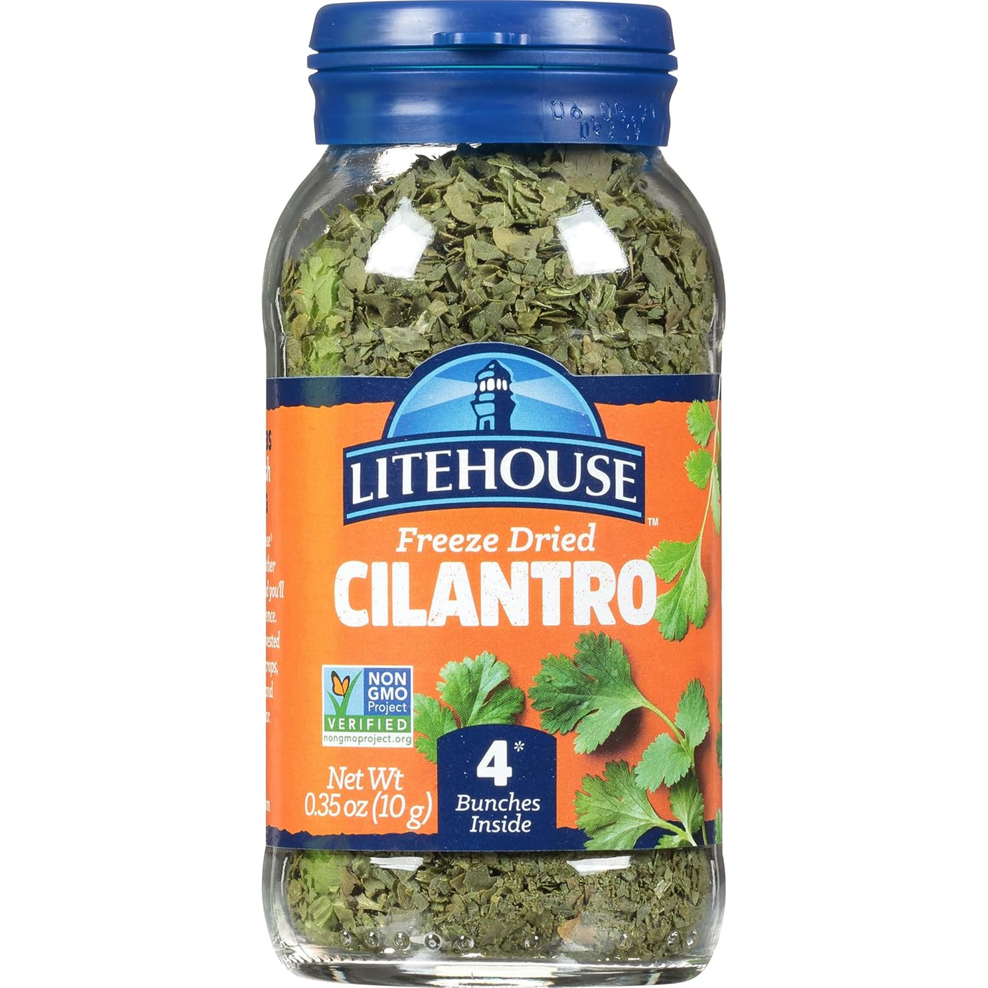 Litehouse Freeze Dried Cilantro - Substitute for Fresh Cilantro, Jar Equal to 4 Cilantro Fresh Bunches, Organic, Cilantro Seasoning, Non-GMO, Gluten-Free - 0.35 Ounce