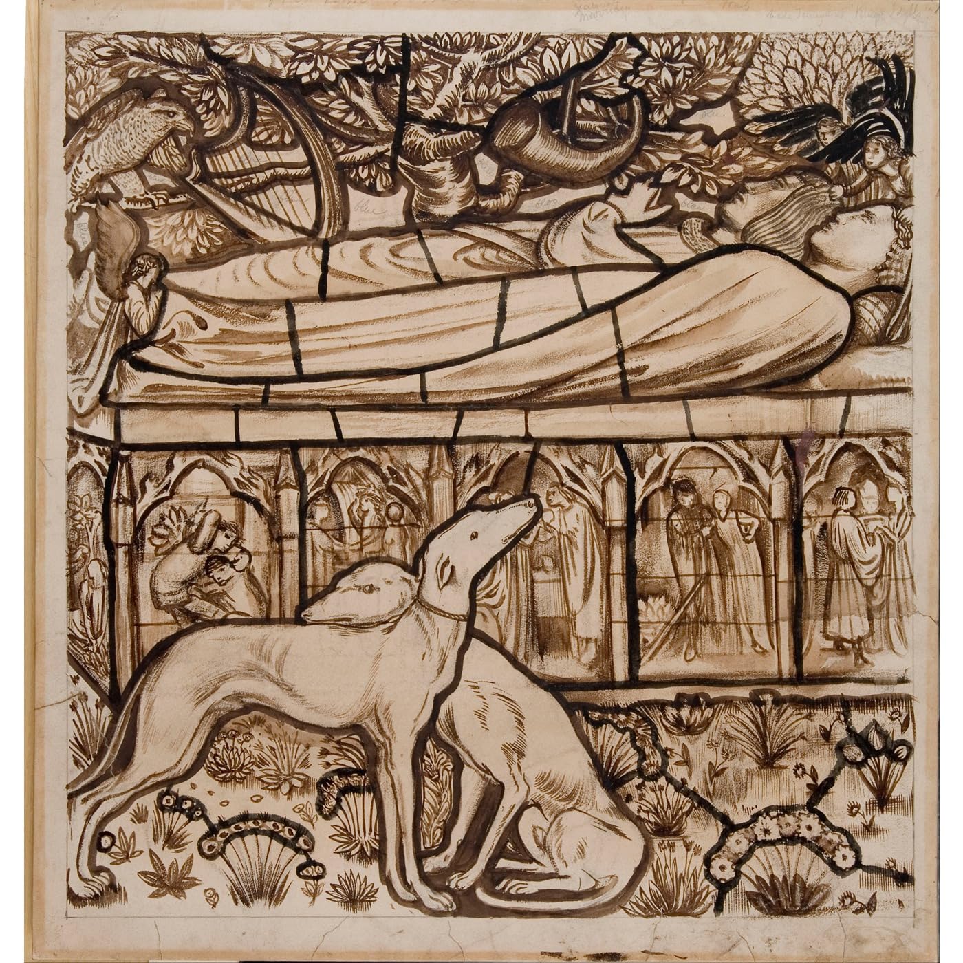 Affiche Tristan et Isolde Burne-Jones impression grand format de qualite premium - 2