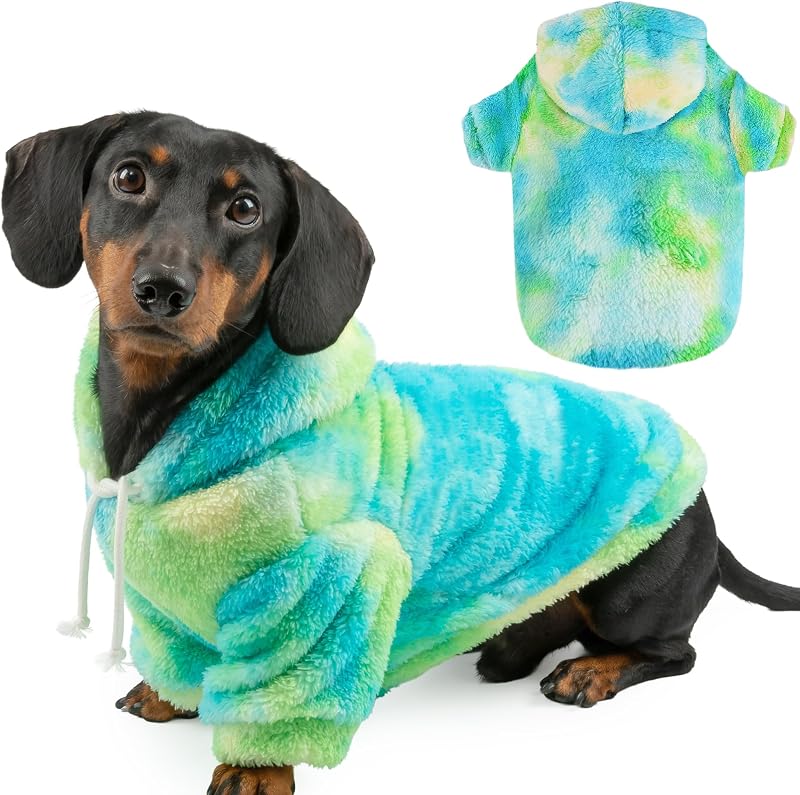 Moletom Tie-Dye com Capuz para Cães de Porte Médio e Grande BAOBICUTE
