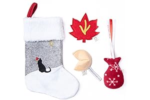 Christmas Stockings for Cats with 3 Holiday Toys