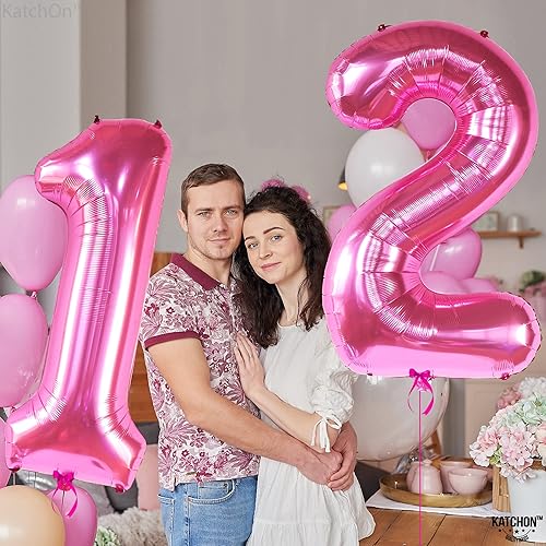 Vista 52 de KatchOn, Globo verde oscuro del número 12, 40 pulgadas, globos verdes del número 12 para decoraciones de cumpleaños de 12