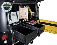 Vista 5 de Overland Vehicle Systems Caja de carga con cajón deslizante y estación de trabajo Tamaño - Capa de polvo negro doble de dos etapas universal