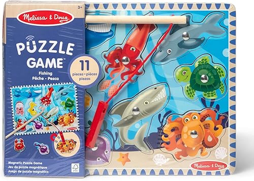 Miniatura 3 de Melissa & Doug Juego y rompecabezas de madera magnéticos de la pesca con los imanes animales del océano de madera