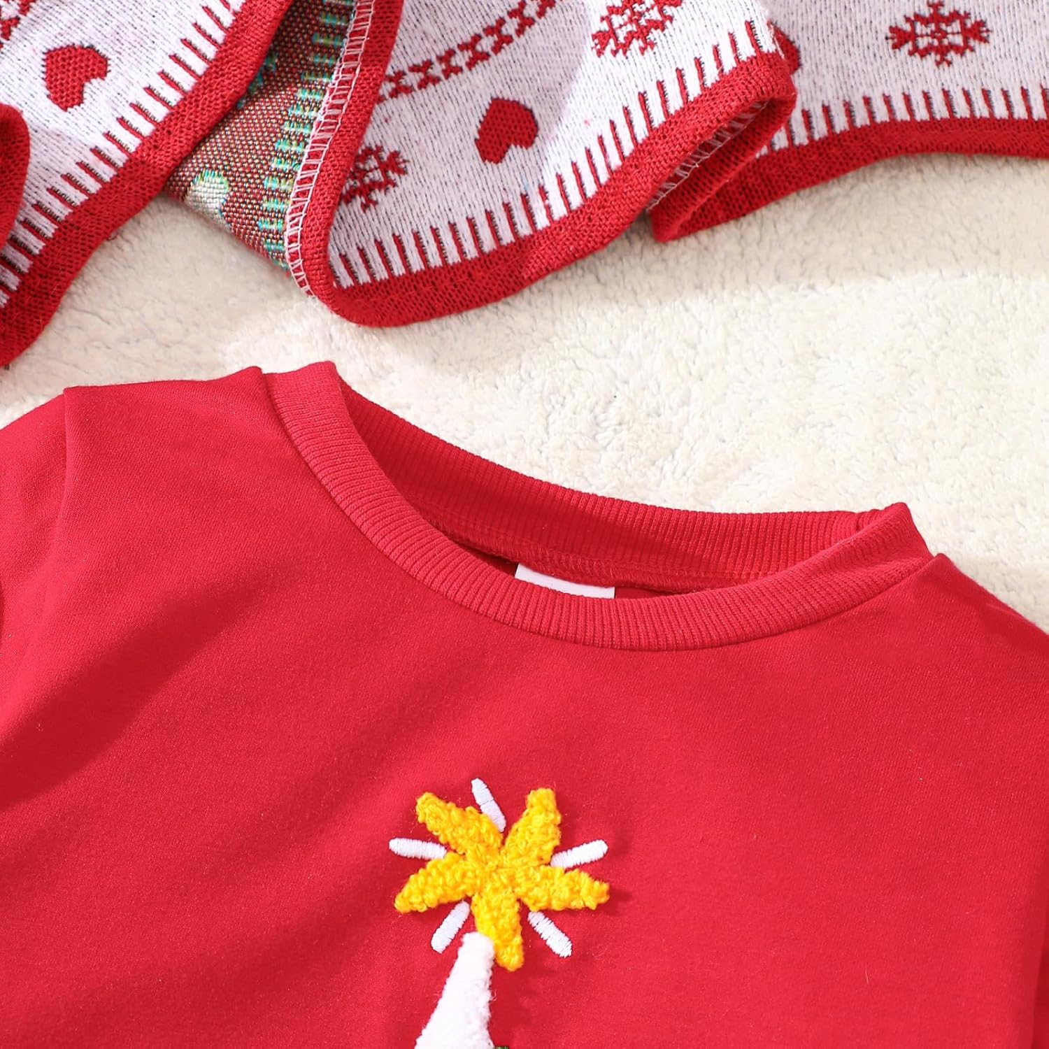 Toddler Baby Girls Valentines Day Dress Heart Be Mine Dress Top Smocked Dresses Bell Bottoms Clothing Set