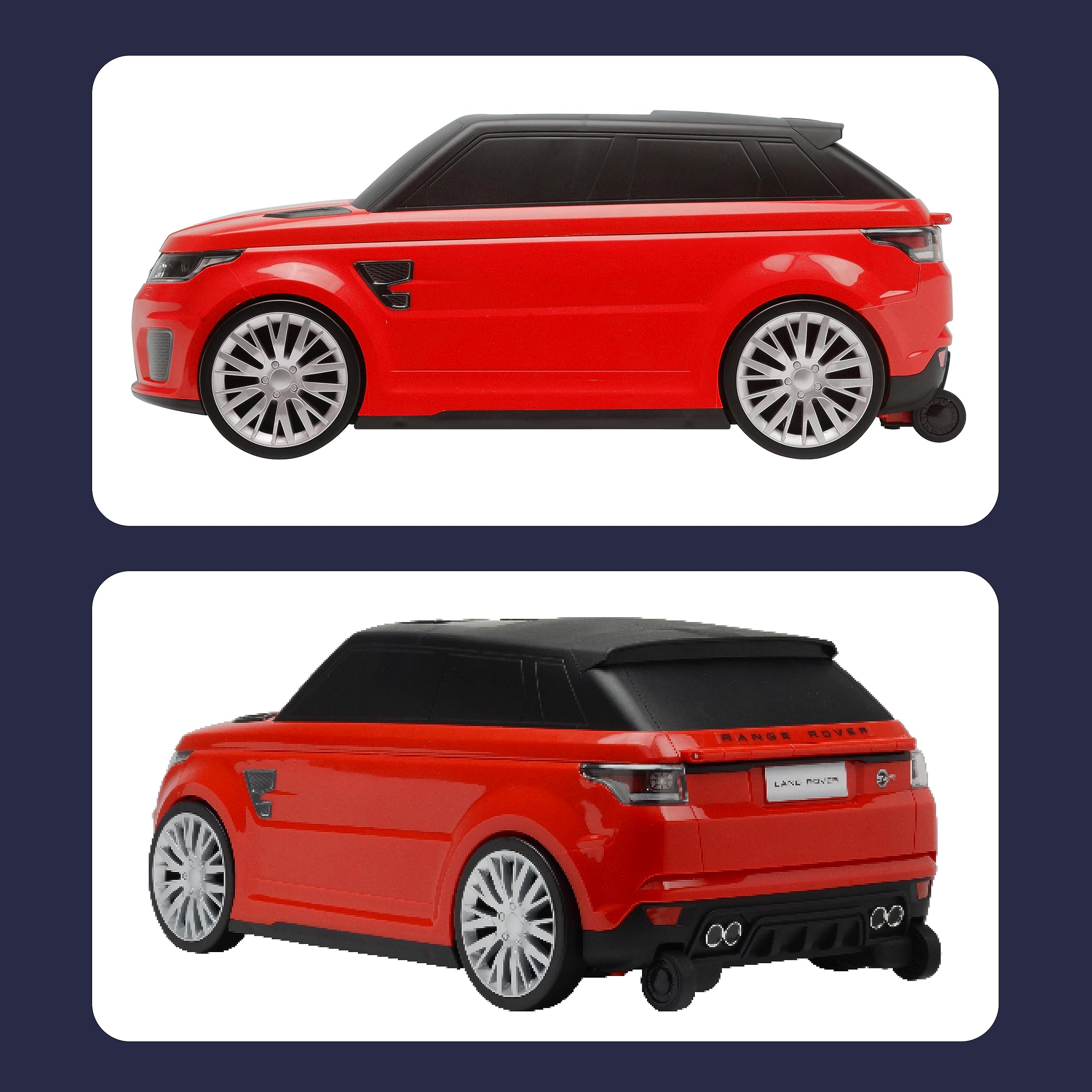 FEBER Range Rover Foot to Floor and Suitcase 2 en 1 Maleta Infantil para Viajes Coche Correpasillos Rojo