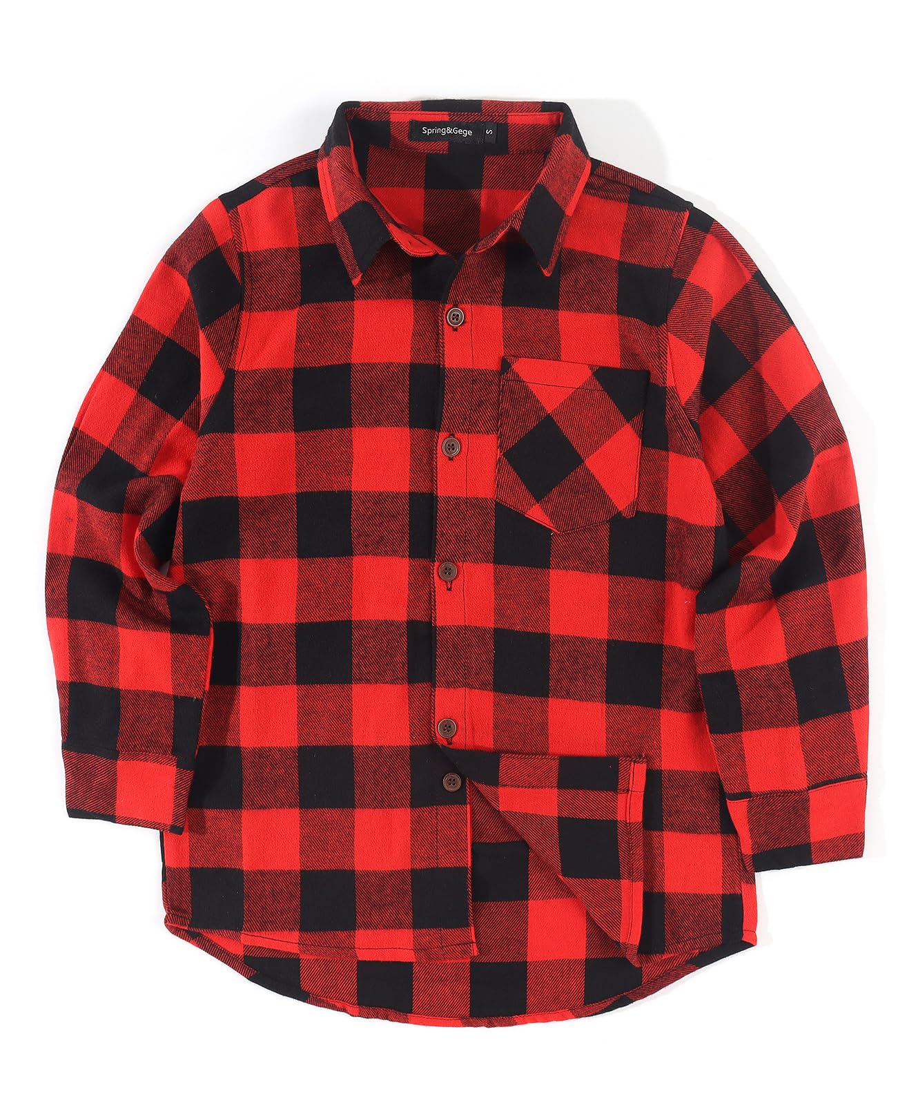 Spring & Gege - Camisa de Manga Larga con Botones para niños (5-14 años)