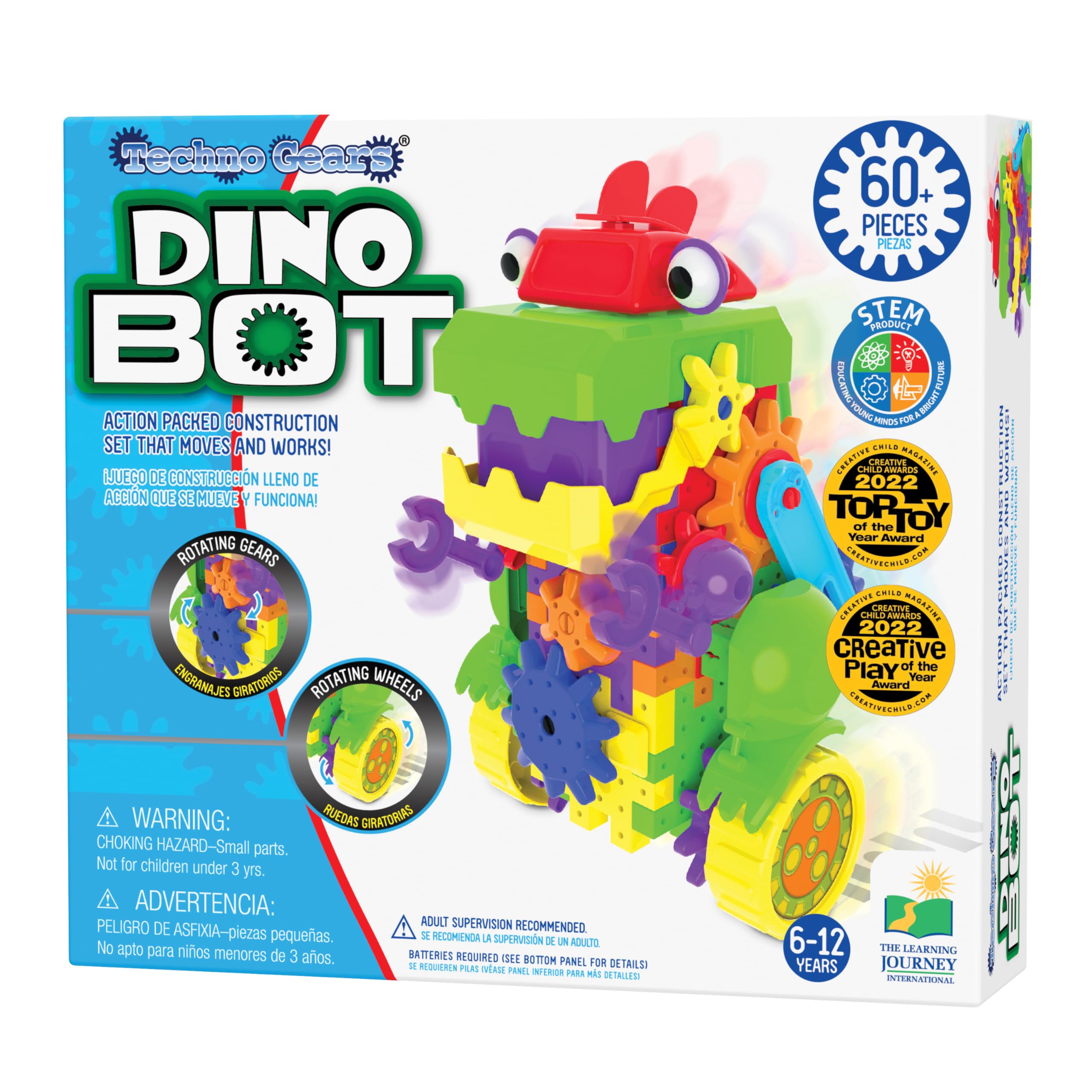The Learning Journey: Dino Bot  60+ Pieces  Kid Toys and Gifts for Boys and Girls Ages 6 Years and Up  STEM