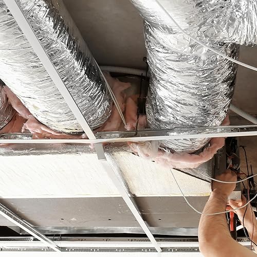 Miniatura 8 de VEVOR Conducto flexible aislado de 4 pulgadas R-6.0, 25 pies de largo con 2 abrazaderas de conducto, manguera de conducto de aire de protección de