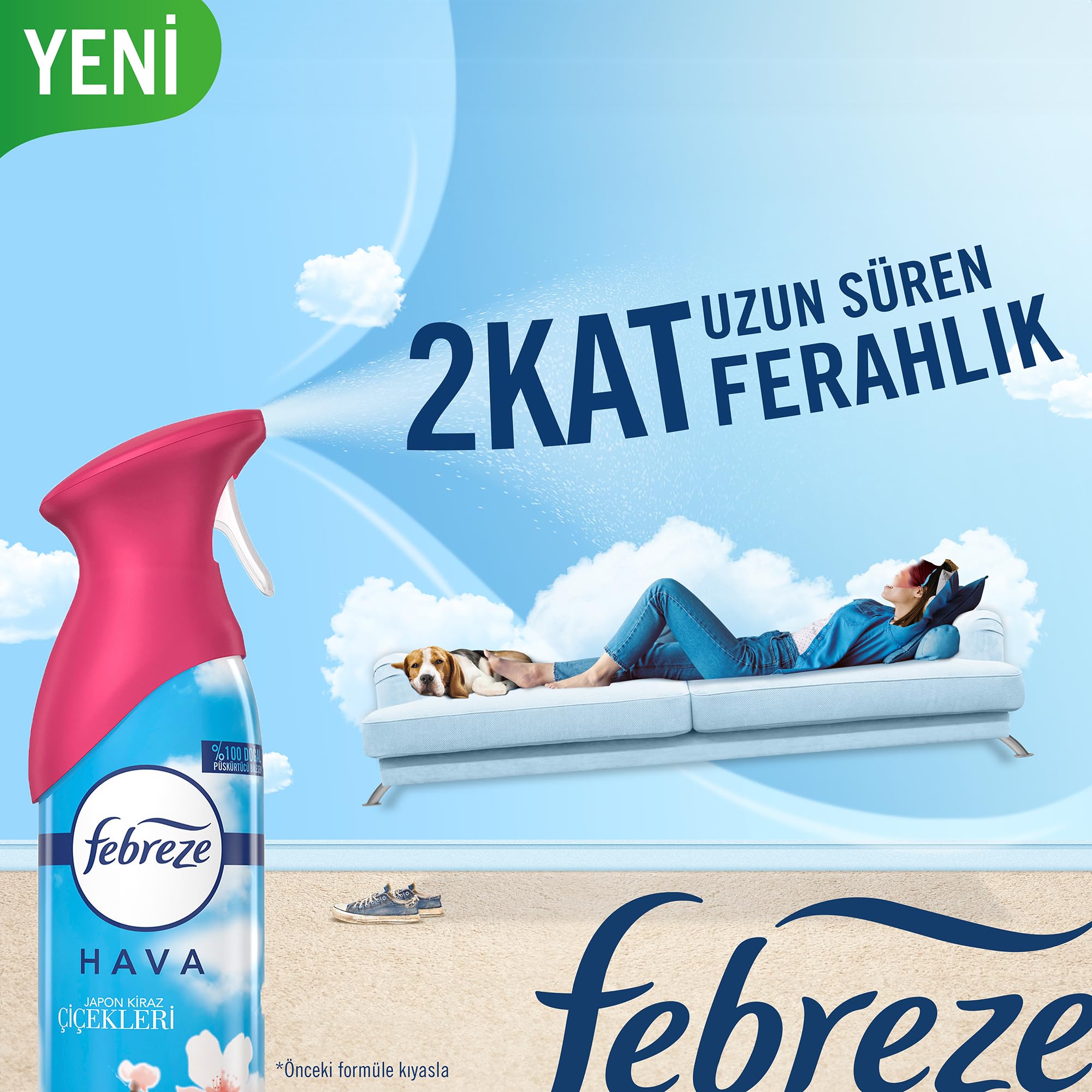 Febreze Hava Ferahlatıcı Sprey Oda Kokusu Japon Kiraz Çiçekleri 185 ml 3lü paket