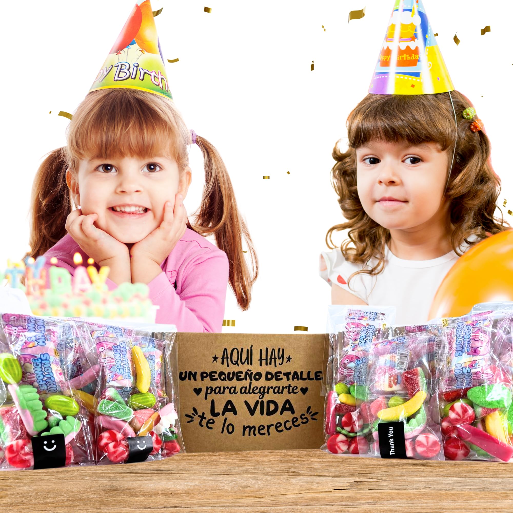 Bolsas Preparadas De Gominolas Variadas / 100 Golosinas en 10 Bolsitas Listas Para Celebración/Detalle de Cumpleaños