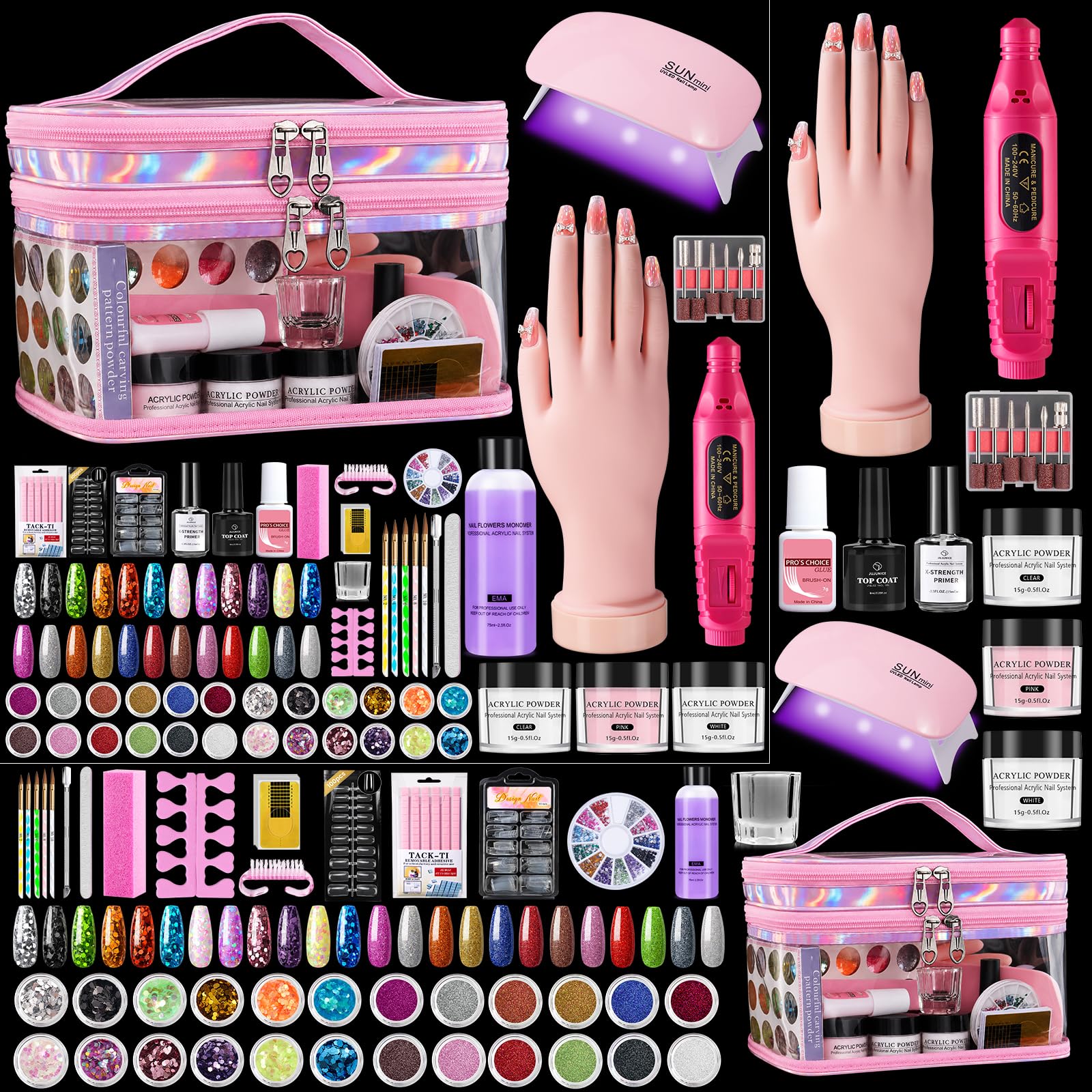 Amazon.com: Nail Kit for Beginners with Everything in Cosmetic Bag