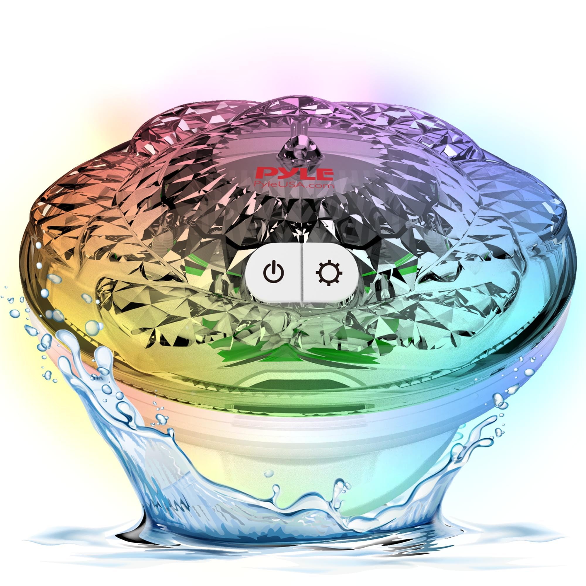 Pyle PLSLDFN9.5 PyleUsa Ball, 3 Color Changing Solar, Rechargeable IP68 ...