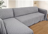 Vista 19 de HOMERILLA Fundas de Sofá Seccional para Sofá Seccional Sofá en Forma de L Funda Manta 2 Piezas en Forma de L Protector de Muebles para Mascotas