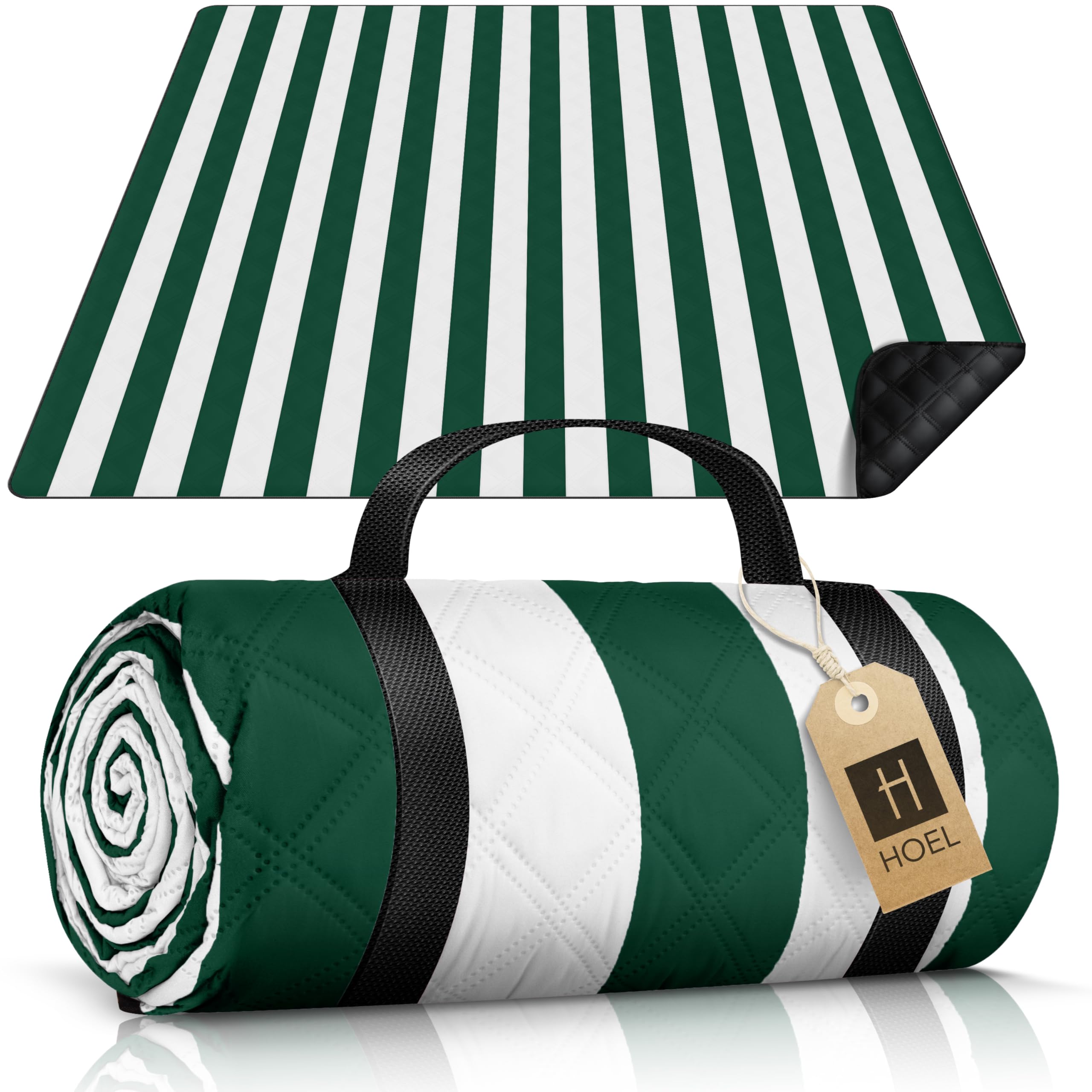 HOEL Couverture Pique Nique 200x200 cm - Serviette de Plage XXL - Grande Tapis Picnic Imperméable Pliable