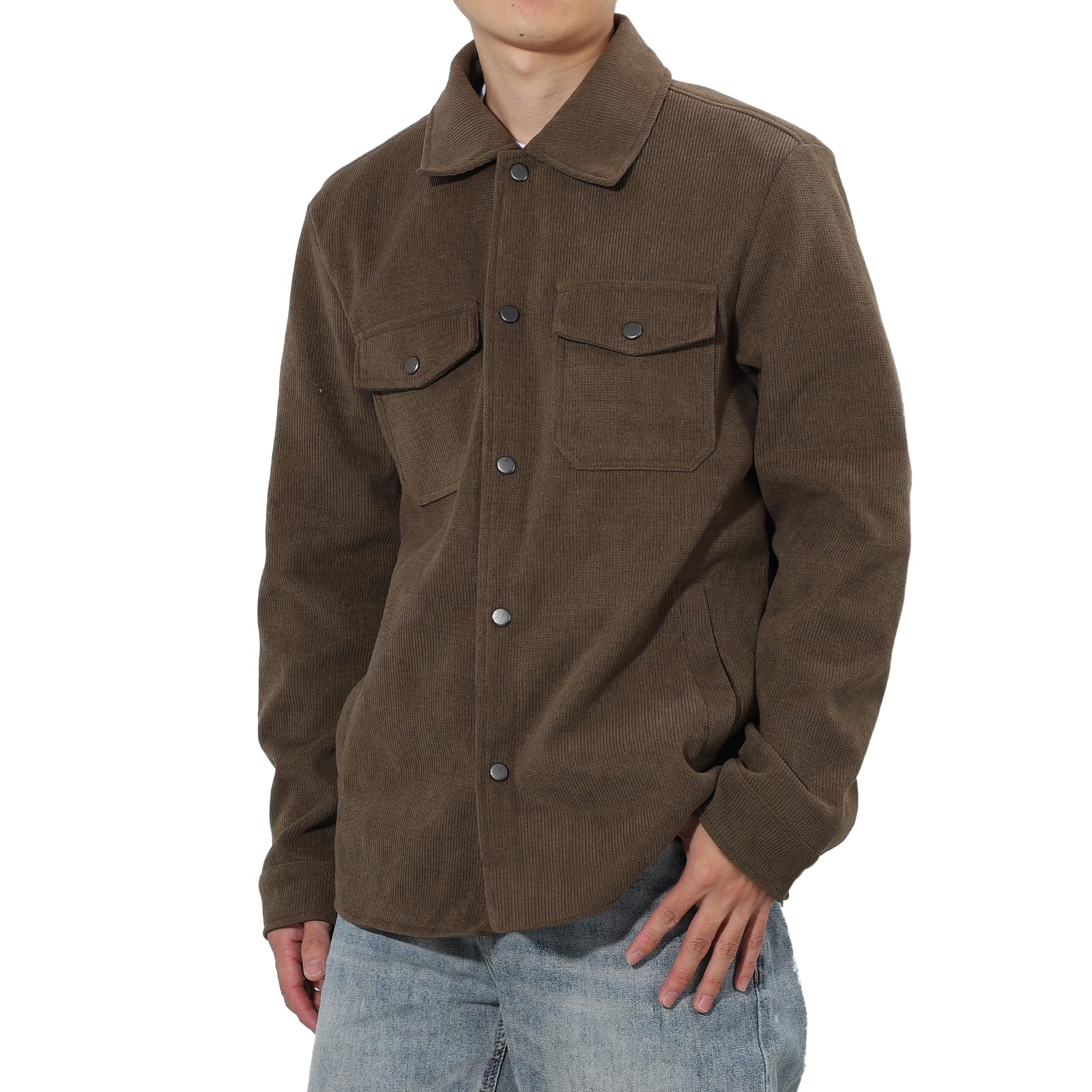 Giacca in corduro da uomo Outdoor Windbreaker Casual Cappotti a maniche lunghe