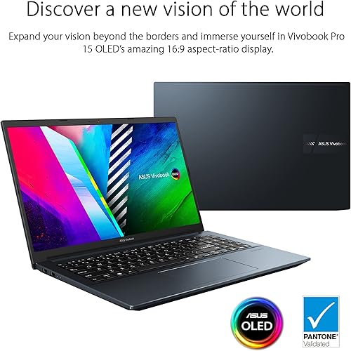 Miniatura 2 de ASUS VivoBook Pro 15 OLED Slim portátil, pantalla FHD de 15.6 pulgadas, CPU Intel Core i5-11300H, NVIDIA GeForce GTX 1650 Max Q, 8 GB de RAM, SSD de