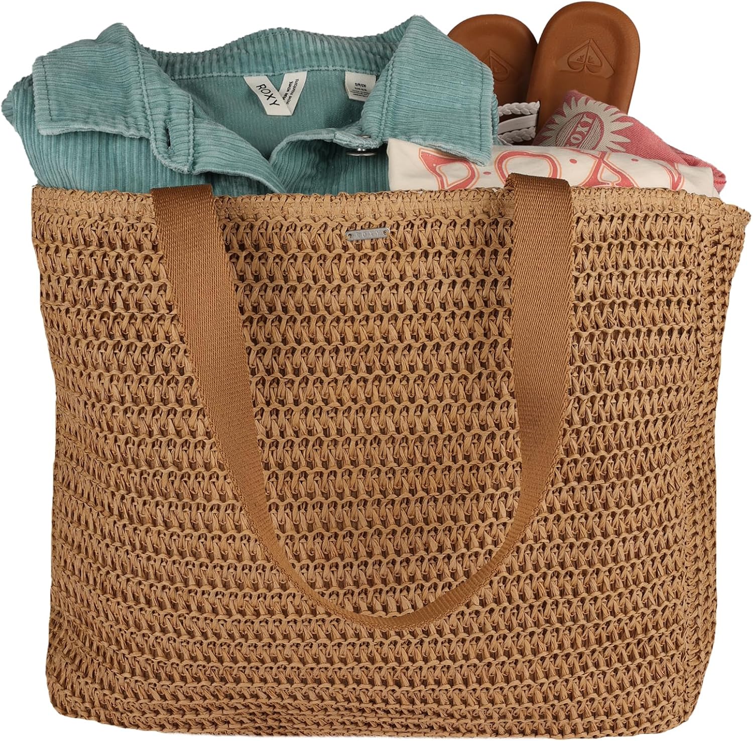 Roxy Women's Beach Tote Bag | Travel | Vacation | Straw | Lightweight | Breathable - Image 5