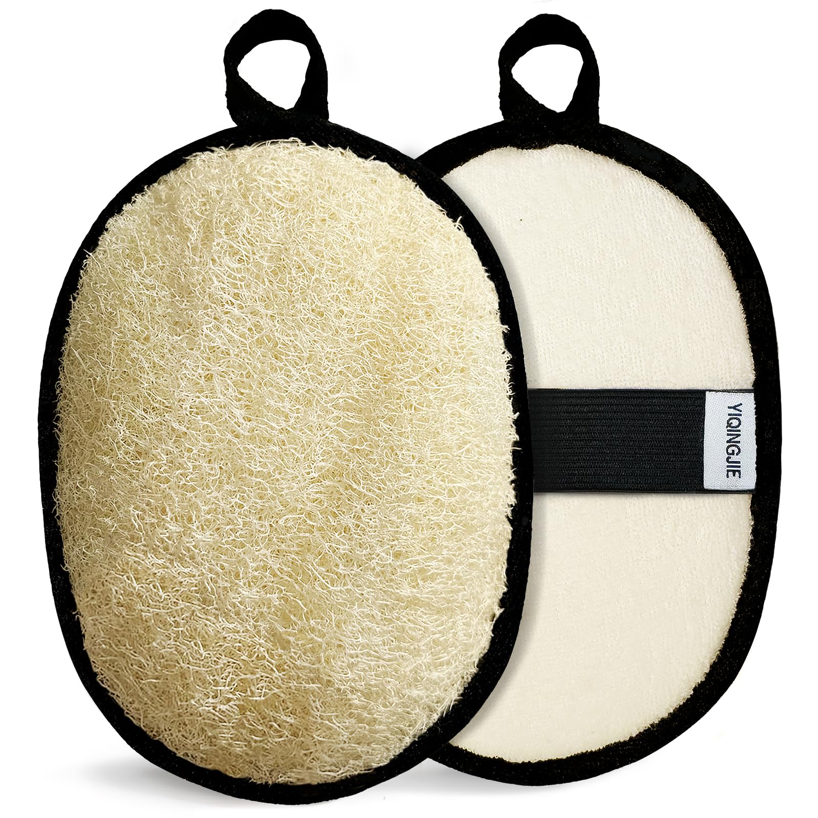 YIQINGJIE Natural Shower Loofah Sponge Exfoliating Body Scrubber，Natural Organic Beauty Exfoliating Loofah for Men and Women, Suitable for Cleansing