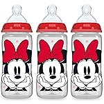 NUK Smooth Flow Anti Colic Disney Baby Bottle, Minnie Mouse, 10oz (Pack of 3)