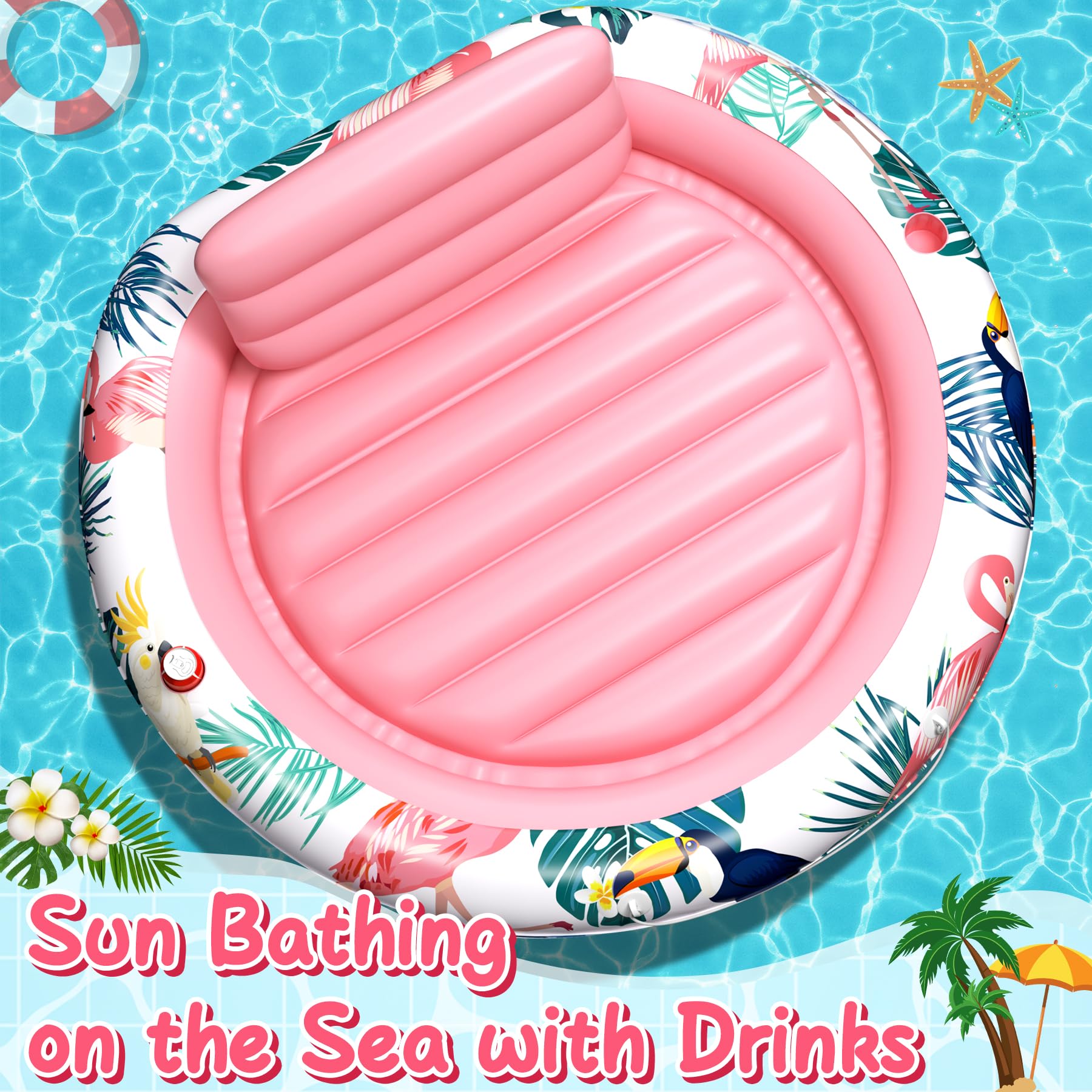 Colchoneta Piscina - Hinchables para Piscina - Flotadores Piscina - Colchonetas Inflables Piscina Adultos - Colchoneta Playa - Colchon Hinchables Inflables Adecuada para Piscina de Playa